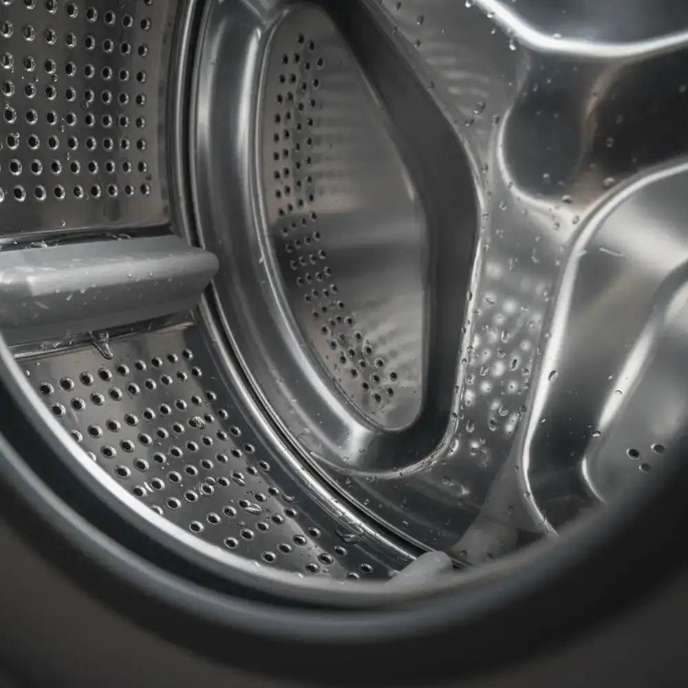 Detail van een wasmachine trommel
